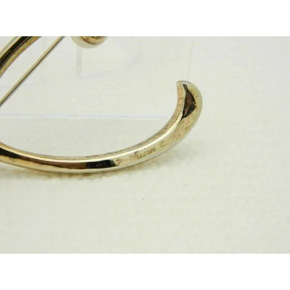 1950's CROWN TRIFARI Clear Rhinestone Faux Pearl - Picture 6 of 6